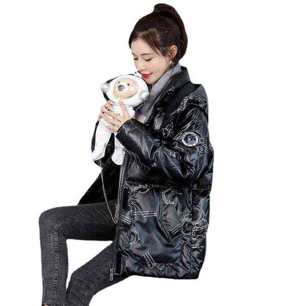 cotton padded women's 2021 winter leisure bright reflective clothes fashion korean et youth student coat, Black
cotton padded women's 2021 winter leisure bright reflective clothes fashion korean et youth student coat, Black