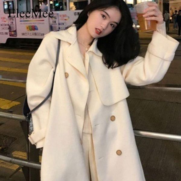 women's wool & blends eleemee 2022 fashion woolen jacket sashes women overcoat female loose ins autumn winter all-match clothes size s-, Black
women's wool & blends eleemee 2022 fashion woolen jacket sashes women overcoat female loose ins autumn winter all-match clothes size s-, Black
