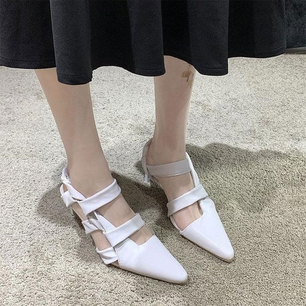 sandals women pumps pointed toe solid elastic band ladies strap slip on low heels casual shallow female fashion concise single shoe, Black
sandals women pumps pointed toe solid elastic band ladies strap slip on low heels casual shallow female fashion concise single shoe, Black