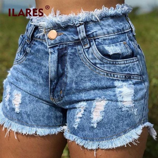 women's jeans ilares women 2021 plus size fashion ladies edges holes denim shorts pocket woman high waist sexy, Blue 
women's jeans ilares women 2021 plus size fashion ladies edges holes denim shorts pocket woman high waist sexy, Blue
