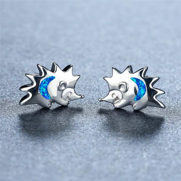 stud white blue opal stone animal earrings creative cute small hedgehog vintage silver color wedding for women, Golden;silver
stud white blue opal stone animal earrings creative cute small hedgehog vintage silver color wedding for women, Golden;silver