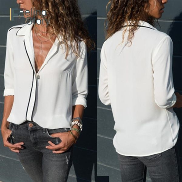 women deep v-neck white chiffon blouse striped long sleeve button shirts spring office lady elegant blusas plus size 210603
women deep v-neck white chiffon blouse striped long sleeve button shirts spring office lady elegant blusas plus size 210603