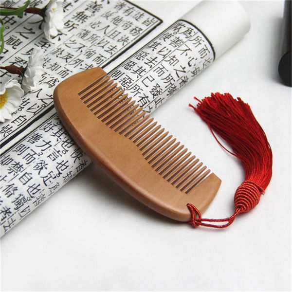 hair brushes natural peach wood comb close teeth anti-static head massage care wooden tools accessories tassel, Silver
hair brushes natural peach wood comb close teeth anti-static head massage care wooden tools accessories tassel, Silver