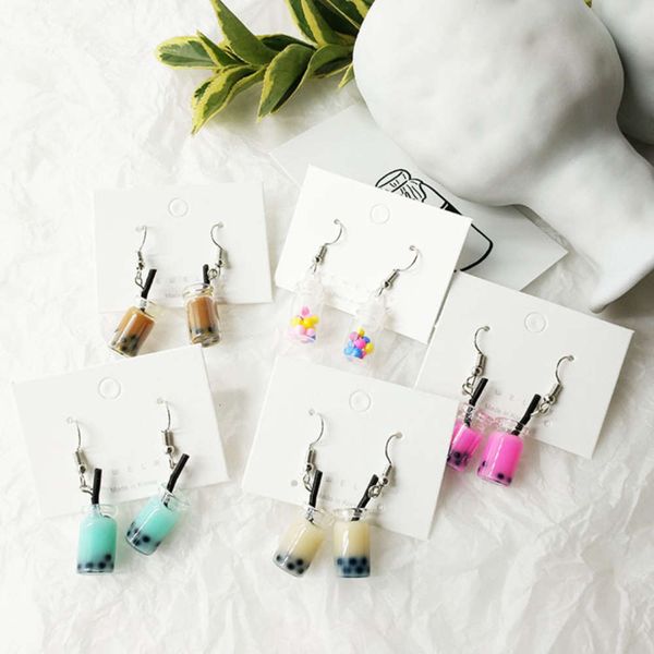 korean version of interesting pearl milk tea personality creative drink cup fashion cute earrings ear clip female, Black
korean version of interesting pearl milk tea personality creative drink cup fashion cute earrings ear clip female, Black