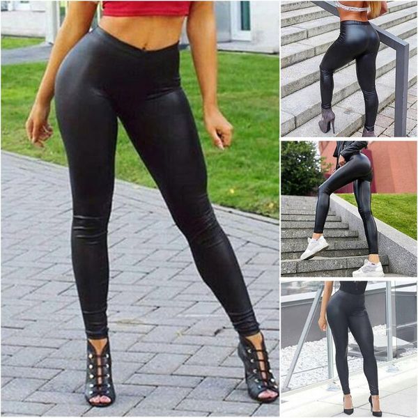 women's leggings women leather black pants high waist elastic skinny push up stretch jeggings legins mujer f5
women's leggings women leather black pants high waist elastic skinny push up stretch jeggings legins mujer f5
