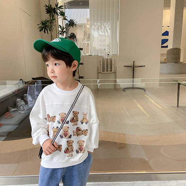 korean style boys cartoon bear printing sweatshirts 2-7 years children cotton loose cool g0917, Black
korean style boys cartoon bear printing sweatshirts 2-7 years children cotton loose cool g0917, Black