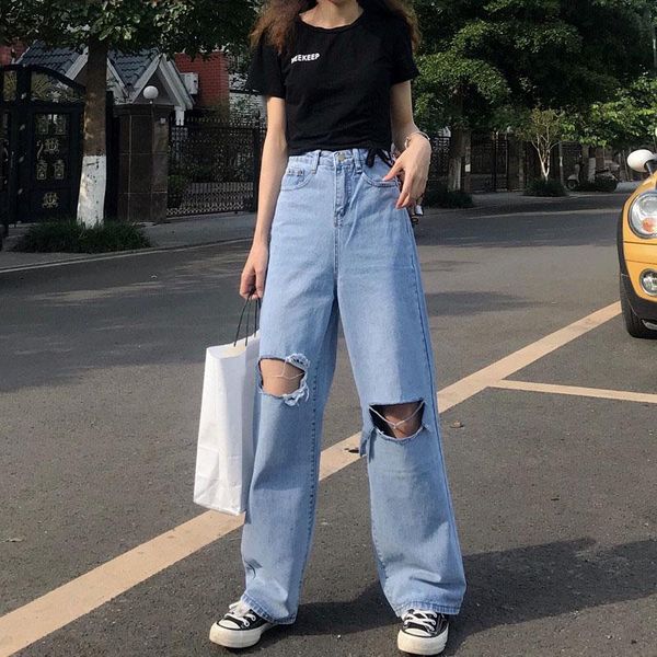 ripped mom wide leg jeans women vintage high waist hollow pants loose boyfriend trousers casual 2021 fashion female bottoms women's, Blue
ripped mom wide leg jeans women vintage high waist hollow pants loose boyfriend trousers casual 2021 fashion female bottoms women's, Blue