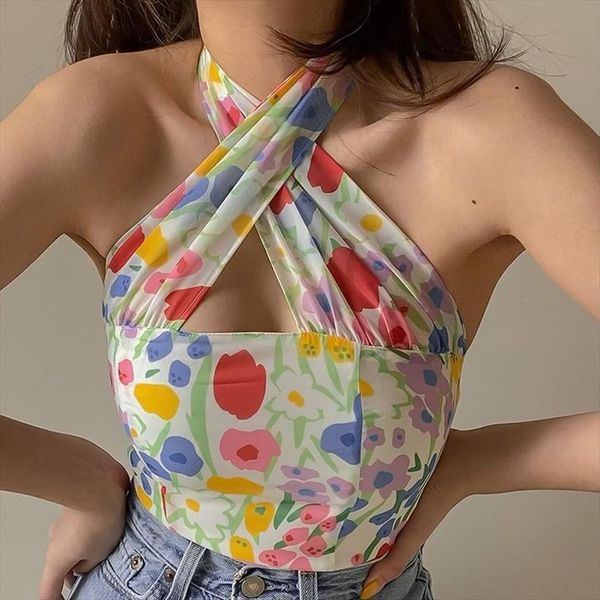 floral print crop womens tank halter neck casual off shoulder backless mesh summer y2k beach sleeveless, White
floral print crop womens tank halter neck casual off shoulder backless mesh summer y2k beach sleeveless, White