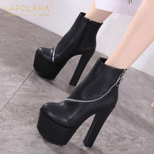 boots lapolaka 2021 extremely high fake mother women's short ultra-high heels non-slip zipper bar woman shoes, Black
boots lapolaka 2021 extremely high fake mother women's short ultra-high heels non-slip zipper bar woman shoes, Black