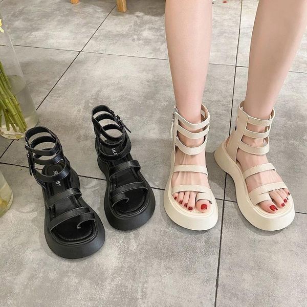 sandals shoes women slippers women's 2021 summer high zipper boots sandales femmes, Black
sandals shoes women slippers women's 2021 summer high zipper boots sandales femmes, Black