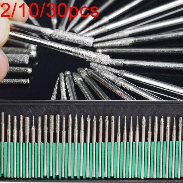professional drill bits 30/10/2pcs diamond point burr head dremel accessories shank grinding needle carving polishing set mounted tool
professional drill bits 30/10/2pcs diamond point burr head dremel accessories shank grinding needle carving polishing set mounted tool