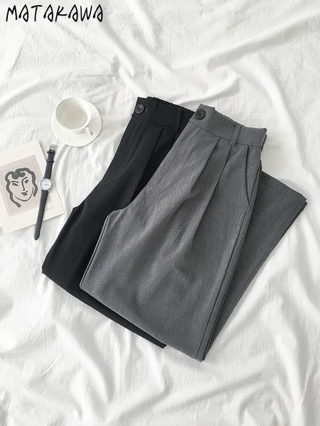 matakawa vintage casual pants autumn women's clothing korean high waisted wide leg suit trousers women 210513, Black;white
matakawa vintage casual pants autumn women's clothing korean high waisted wide leg suit trousers women 210513, Black;white