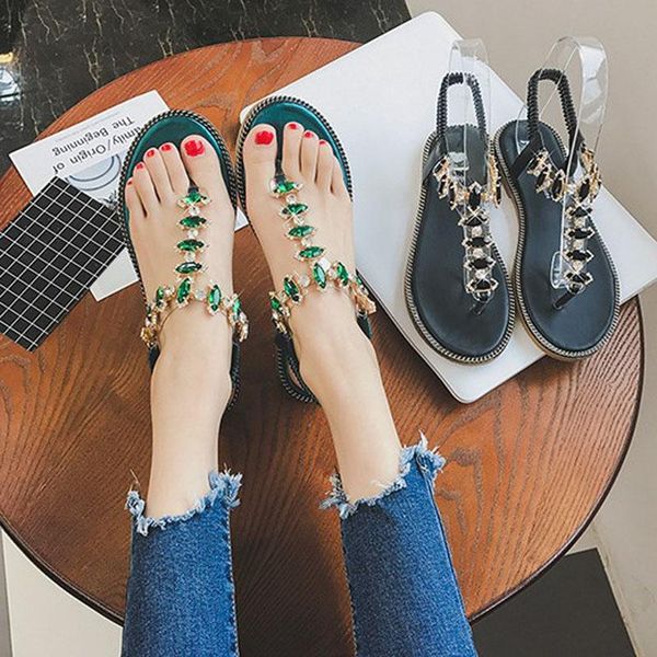 diamond flat sandals female summer rhinestones roman shoes bohemia non-slip sets of feet beach flip-flop, Black
diamond flat sandals female summer rhinestones roman shoes bohemia non-slip sets of feet beach flip-flop, Black