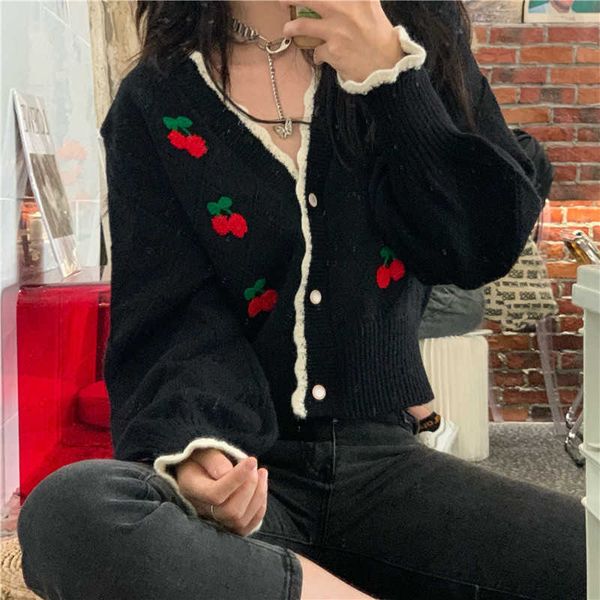 women's sweaters sweaters cardigan for women sweet embroidery loose oversize sweater female knitted outerwear korean ladies a 4v2f, White;black
women's sweaters sweaters cardigan for women sweet embroidery loose oversize sweater female knitted outerwear korean ladies a 4v2f, White;black