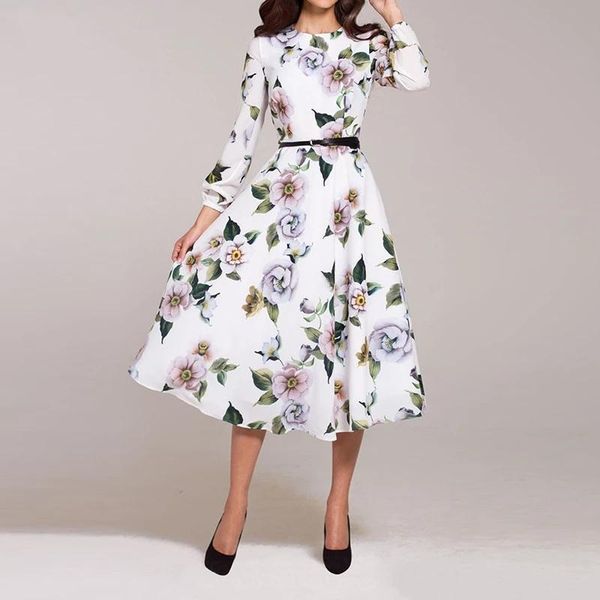 women casual dress wrist sleeve print party vestidos ladies elegant vintage a line dresses no belt 2021 summer autumn, Black;gray
women casual dress wrist sleeve print party vestidos ladies elegant vintage a line dresses no belt 2021 summer autumn, Black;gray