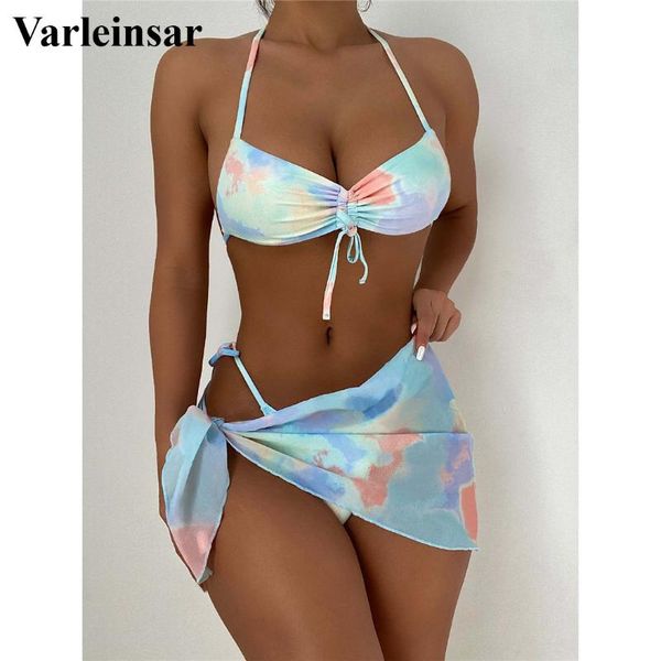lace up tie dye bikini women swimwear female swimsuit three-pieces set halter with sarong bather bathing suit swim v2913 women's, White;black
lace up tie dye bikini women swimwear female swimsuit three-pieces set halter with sarong bather bathing suit swim v2913 women's, White;black