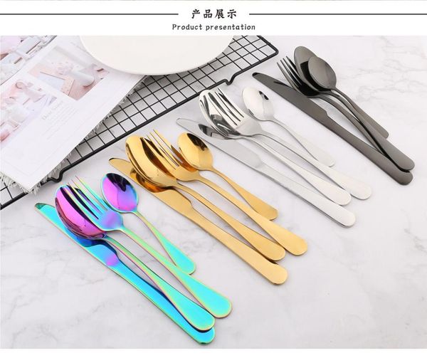 flatware sets 4pcs mirror rainbow cutlery set 18/10 stainless steel dinnerware western knives fork tea spoons kitchen tableware
flatware sets 4pcs mirror rainbow cutlery set 18/10 stainless steel dinnerware western knives fork tea spoons kitchen tableware