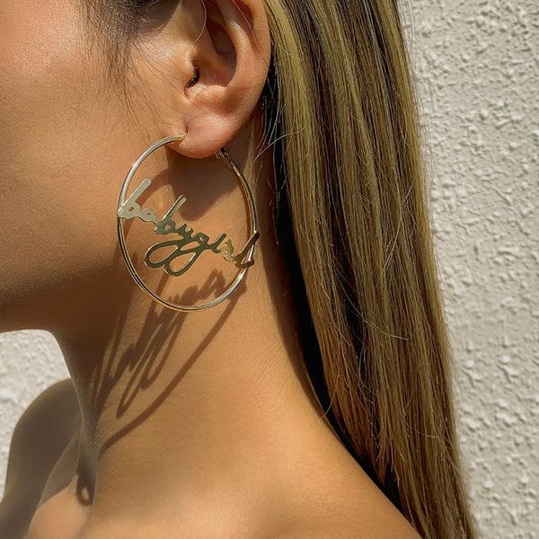 hoop & huggie big circle with baby girl letter earrings for women trendy gold/silver color round 2022 fashion girls jewelry gift, Golden;silver
hoop & huggie big circle with baby girl letter earrings for women trendy gold/silver color round 2022 fashion girls jewelry gift, Golden;silver