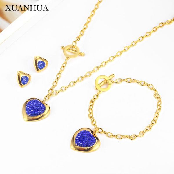earrings & necklace xuanhua heart bracelet set stainless steel jewelry woman 2021 accessories sets bohemian, Silver
earrings & necklace xuanhua heart bracelet set stainless steel jewelry woman 2021 accessories sets bohemian, Silver