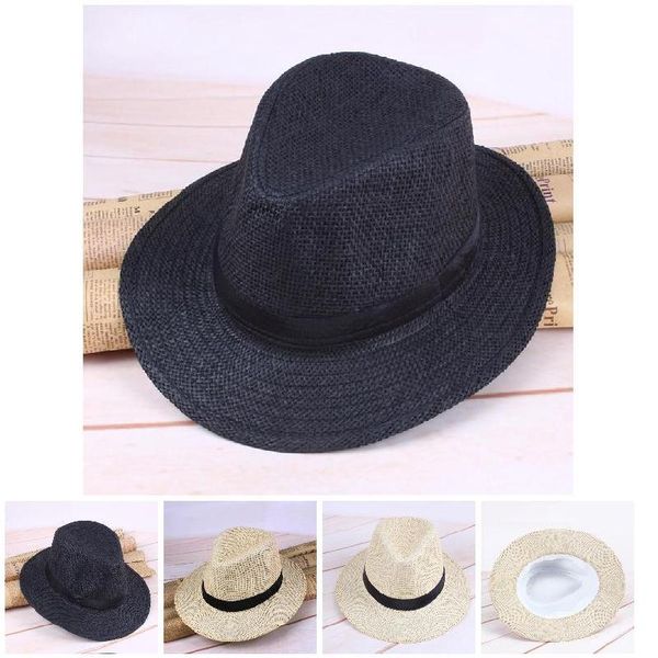men straw panama hat handmade cowboy cap summer beach travel sunhat mck99 outdoor hats, Black;white
men straw panama hat handmade cowboy cap summer beach travel sunhat mck99 outdoor hats, Black;white
