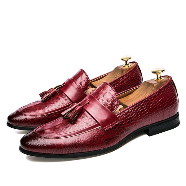 464748 size korean pointed tassel brogue mens shoes british crocodile pattern stylist leather shoes mens casual wedding shoes slip-on, Black
464748 size korean pointed tassel brogue mens shoes british crocodile pattern stylist leather shoes mens casual wedding shoes slip-on, Black