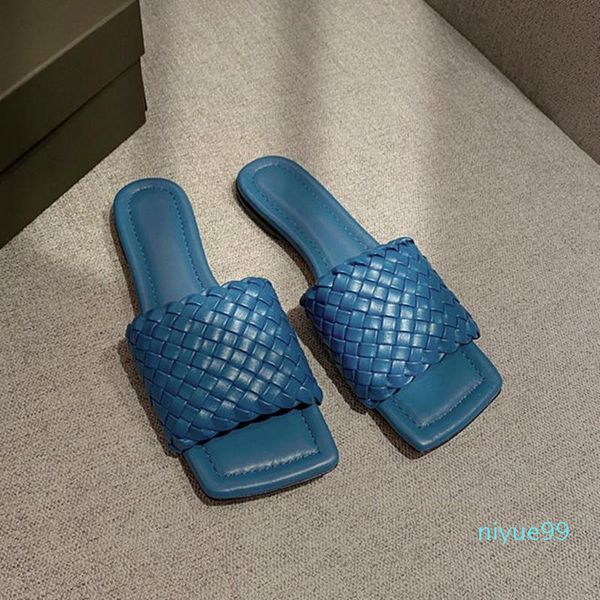 women fashionable slipper luxury brand designer shoes lambskin fabric woven square sandals leather flat slippers with size 35-40, Black
women fashionable slipper luxury brand designer shoes lambskin fabric woven square sandals leather flat slippers with size 35-40, Black