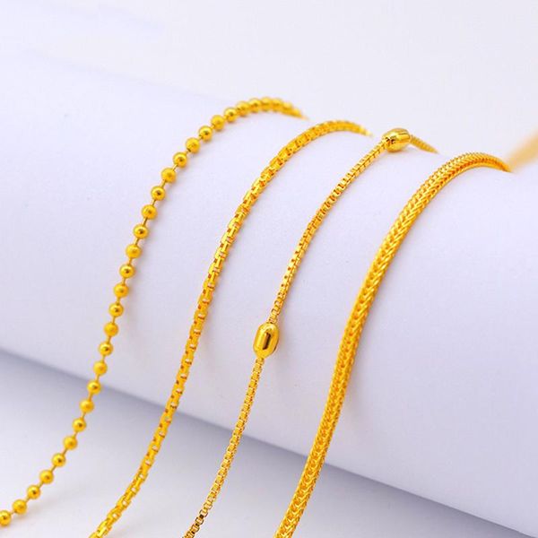 chains 5d hard mineral sand gold box snake chain dainty clavicle choker bead collarbone women jewelry pure color not fade forever, Silver
chains 5d hard mineral sand gold box snake chain dainty clavicle choker bead collarbone women jewelry pure color not fade forever, Silver