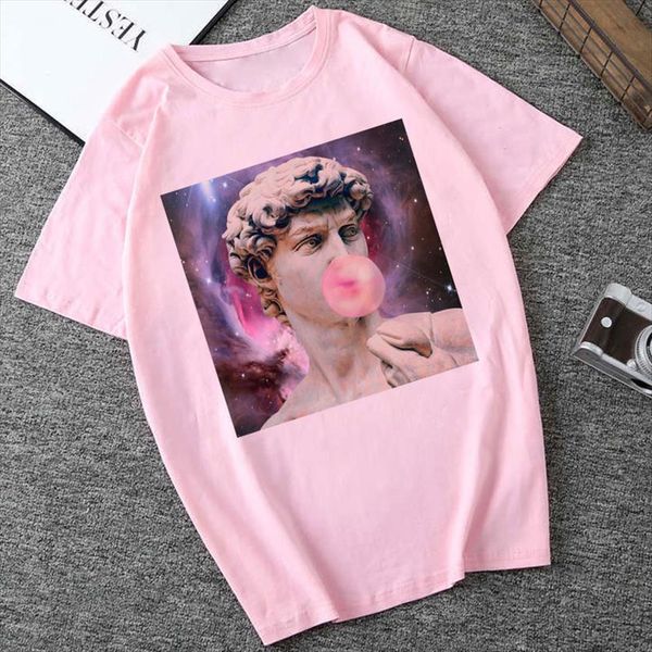 david michelangelo summer vogue women t shirts statue print fun harajuku plus size clothes, White
david michelangelo summer vogue women t shirts statue print fun harajuku plus size clothes, White