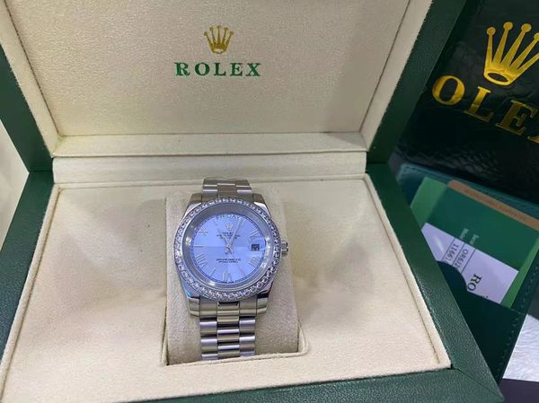 original box certificate 18k gold president male watches day date diamonds blue dial watch men stainless diamond bezel automatic wristwatch, Slivery;brown
original box certificate 18k gold president male watches day date diamonds blue dial watch men stainless diamond bezel automatic wristwatch, Slivery;brown