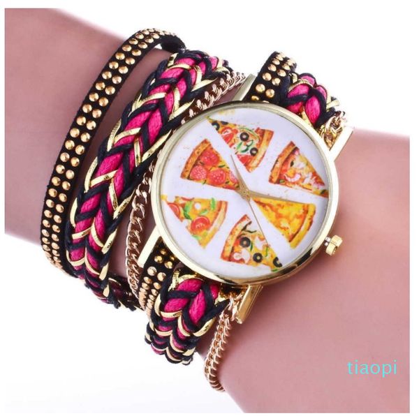 fashion women's bracelet watch pizza rivets leather round lady retro quartz wristwatches casual golden clock female, Slivery;brown
fashion women's bracelet watch pizza rivets leather round lady retro quartz wristwatches casual golden clock female, Slivery;brown