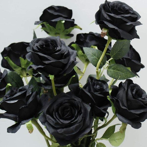 decorative flowers & wreaths 50cm black rose bouquet artificial hand hold flower silk home decoration table wedding halloween party supplies
decorative flowers & wreaths 50cm black rose bouquet artificial hand hold flower silk home decoration table wedding halloween party supplies