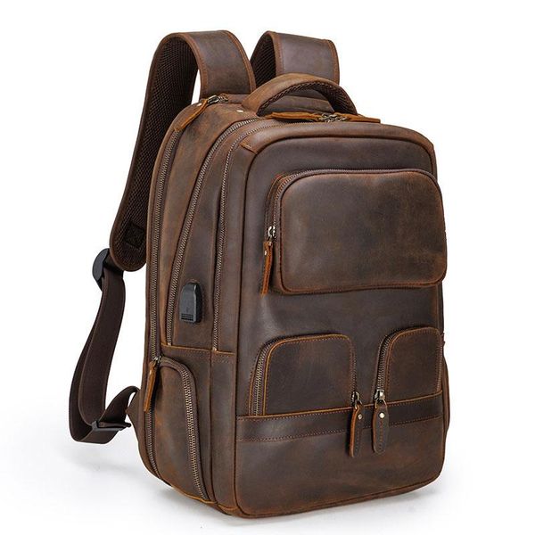 backpack pooloos leather of men male large capacity travel bag mens outdoor with usb connect crazy horse
backpack pooloos leather of men male large capacity travel bag mens outdoor with usb connect crazy horse