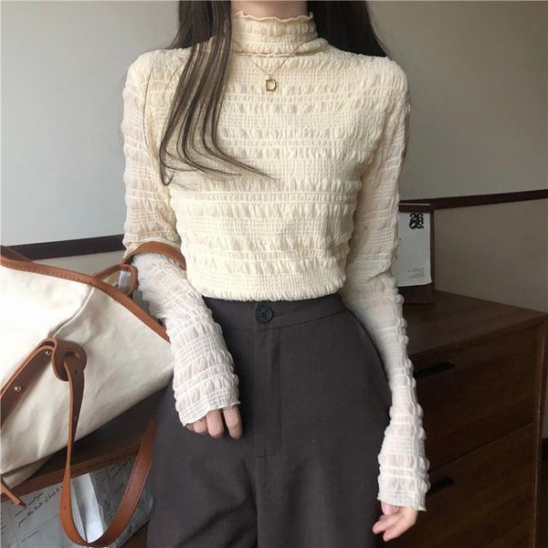 women's sweaters half high collar lace bottomed blouse autumn and winter plush foreign style with 2021 beautiful chic, White;black
women's sweaters half high collar lace bottomed blouse autumn and winter plush foreign style with 2021 beautiful chic, White;black