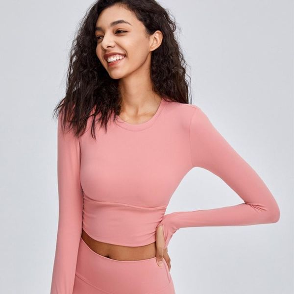yoga outfits women round neck long sleeve shirts fitness crop running tight sports t-shirt gym quick dry workout clothing, White;red
yoga outfits women round neck long sleeve shirts fitness crop running tight sports t-shirt gym quick dry workout clothing, White;red