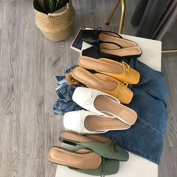 slippers square closed toe flats solid shallow bowknot mules shoes woman soft bottom comfy slides lazy femme brief flip flops 40, Black
slippers square closed toe flats solid shallow bowknot mules shoes woman soft bottom comfy slides lazy femme brief flip flops 40, Black