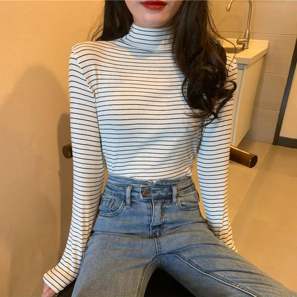 women's t-shirt spring autumn women harajuku striped tshirt long sleeve turtleneck t-shirts ulzzang korean casual t shirt femme black, White
women's t-shirt spring autumn women harajuku striped tshirt long sleeve turtleneck t-shirts ulzzang korean casual t shirt femme black, White