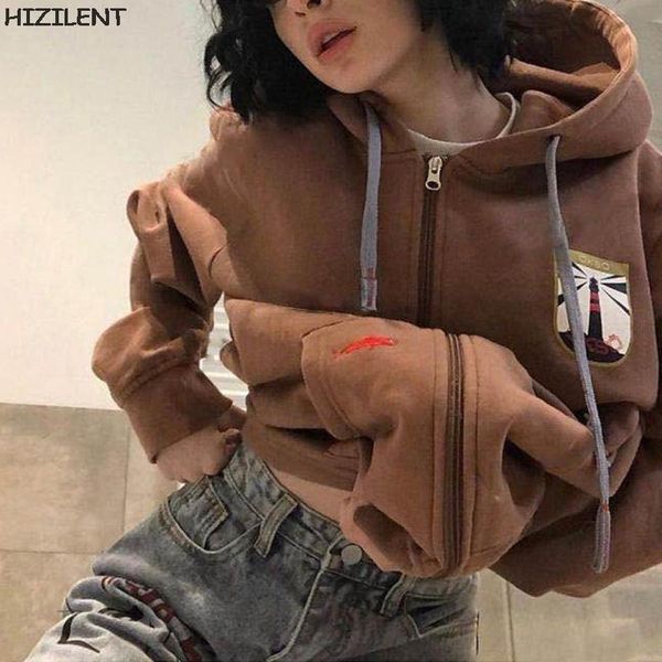 women's hoodies & sweatshirts 2021 vintage zip up female letter printed american women basic winter oversized streetwear loose sweatshi, Black
women's hoodies & sweatshirts 2021 vintage zip up female letter printed american women basic winter oversized streetwear loose sweatshi, Black