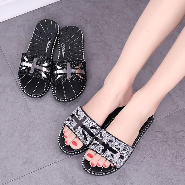 women's low heels on the outside, indoor slippers with diamonds, beautiful beach, Black
women's low heels on the outside, indoor slippers with diamonds, beautiful beach, Black