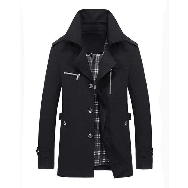 spring autumn trench coat large size men's windbreaker korean zipper buttons increase slim casual jacket 211011, Tan;black
spring autumn trench coat large size men's windbreaker korean zipper buttons increase slim casual jacket 211011, Tan;black