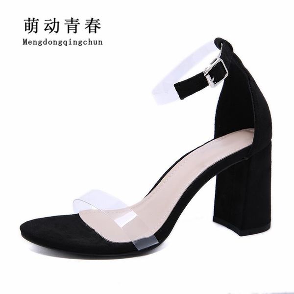 size 35-41 women high heels sandals fashion buckle strap clear pvc pumps gladiator summer casual 8.5cm thick, Black
size 35-41 women high heels sandals fashion buckle strap clear pvc pumps gladiator summer casual 8.5cm thick, Black