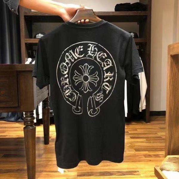 fashion br ch crosin summer short sleeve t-shirt wo same old horseshoe print and women's loose t-shirt, White;black
fashion br ch crosin summer short sleeve t-shirt wo same old horseshoe print and women's loose t-shirt, White;black