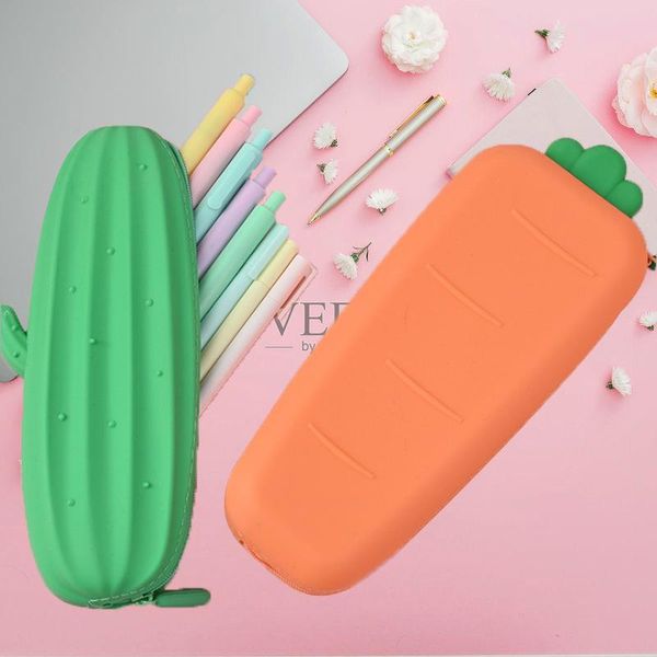 cute children's silicone pencil case girls cactus carrot coin purse key wallet for female daily clutch headset bags, White
cute children's silicone pencil case girls cactus carrot coin purse key wallet for female daily clutch headset bags, White