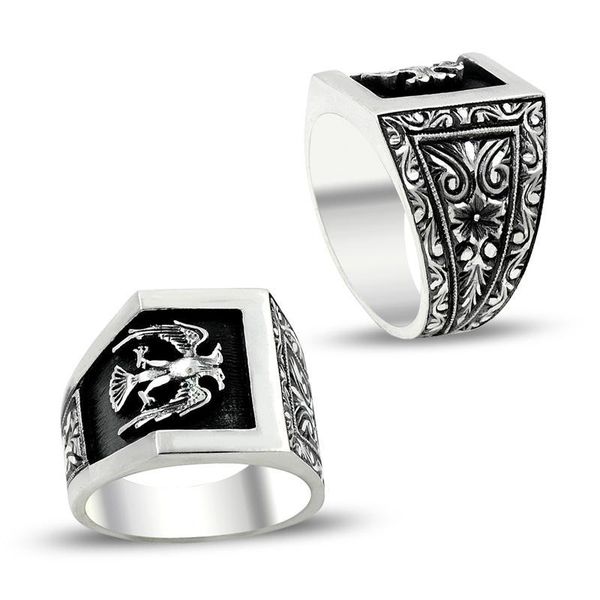 great seljuk empire ring men eagle ottoman silver vintage turkish animal jewelery 925 sterling cluster rings, Golden;silver
great seljuk empire ring men eagle ottoman silver vintage turkish animal jewelery 925 sterling cluster rings, Golden;silver