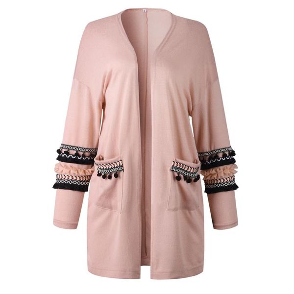 women's sweaters spring plus size women sweater long sleeve flat knitted cardigan pockets spliced solid loose casual knit, White;black
women's sweaters spring plus size women sweater long sleeve flat knitted cardigan pockets spliced solid loose casual knit, White;black