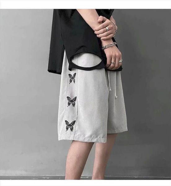 summer plus size side womens short butterfly print casual mens trendy handsome loose booty biker set, White;black
summer plus size side womens short butterfly print casual mens trendy handsome loose booty biker set, White;black