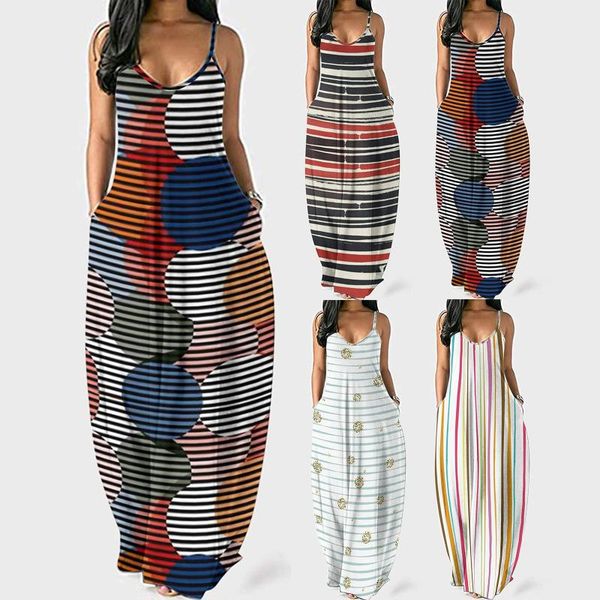 casual dresses women plus size beach holiday dress polka dot stripe print o-neck pockets sleeveless maxi long vintage outfits vestidos, Black;gray
casual dresses women plus size beach holiday dress polka dot stripe print o-neck pockets sleeveless maxi long vintage outfits vestidos, Black;gray