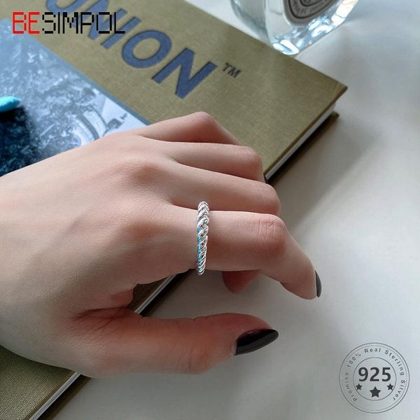 cluster rings besimpol 100% real 925 sterling silver vintage style thread knot designer adjustable ring for women fashion fine jewelry, Golden;silver
cluster rings besimpol 100% real 925 sterling silver vintage style thread knot designer adjustable ring for women fashion fine jewelry, Golden;silver
