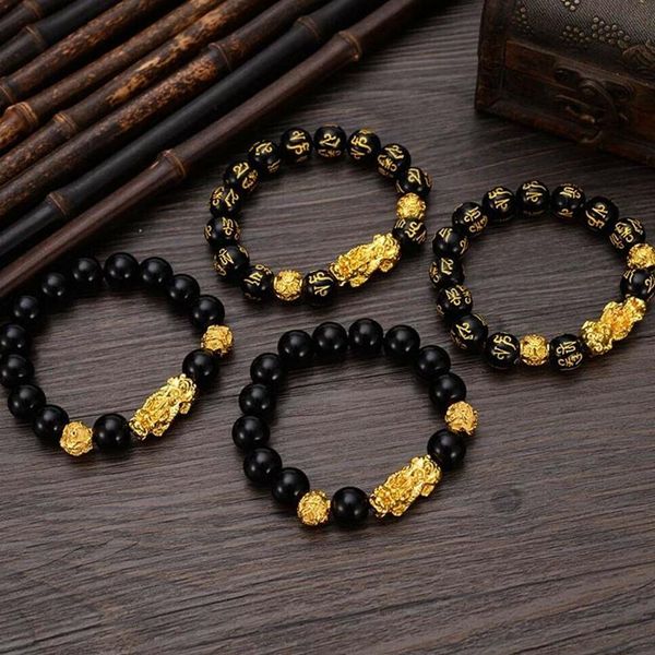 beaded, strands 2pcs luck chinese fengshui pixiu bracelet wristband men women bracelets obsidian beads jewelry gift, Black
beaded, strands 2pcs luck chinese fengshui pixiu bracelet wristband men women bracelets obsidian beads jewelry gift, Black