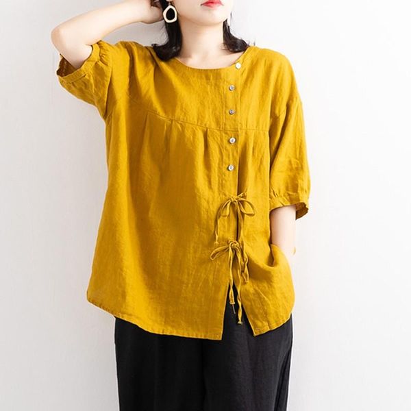 plus size cotton linen shirt women summer casual 2021 simple style solid color loose comfortable female shirts p1382 women's blouses &, White
plus size cotton linen shirt women summer casual 2021 simple style solid color loose comfortable female shirts p1382 women's blouses &, White