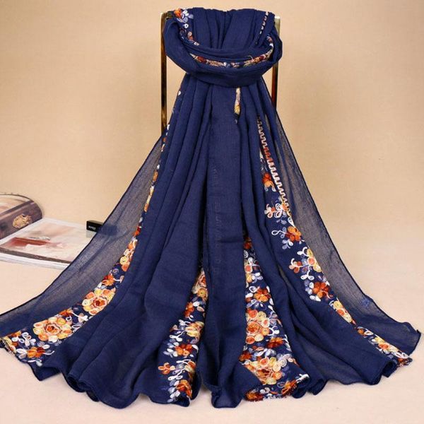 scarves cotton embroidered women's bib scarf autumn and winter growing shawl go shopping keep warm, Blue;gray
scarves cotton embroidered women's bib scarf autumn and winter growing shawl go shopping keep warm, Blue;gray